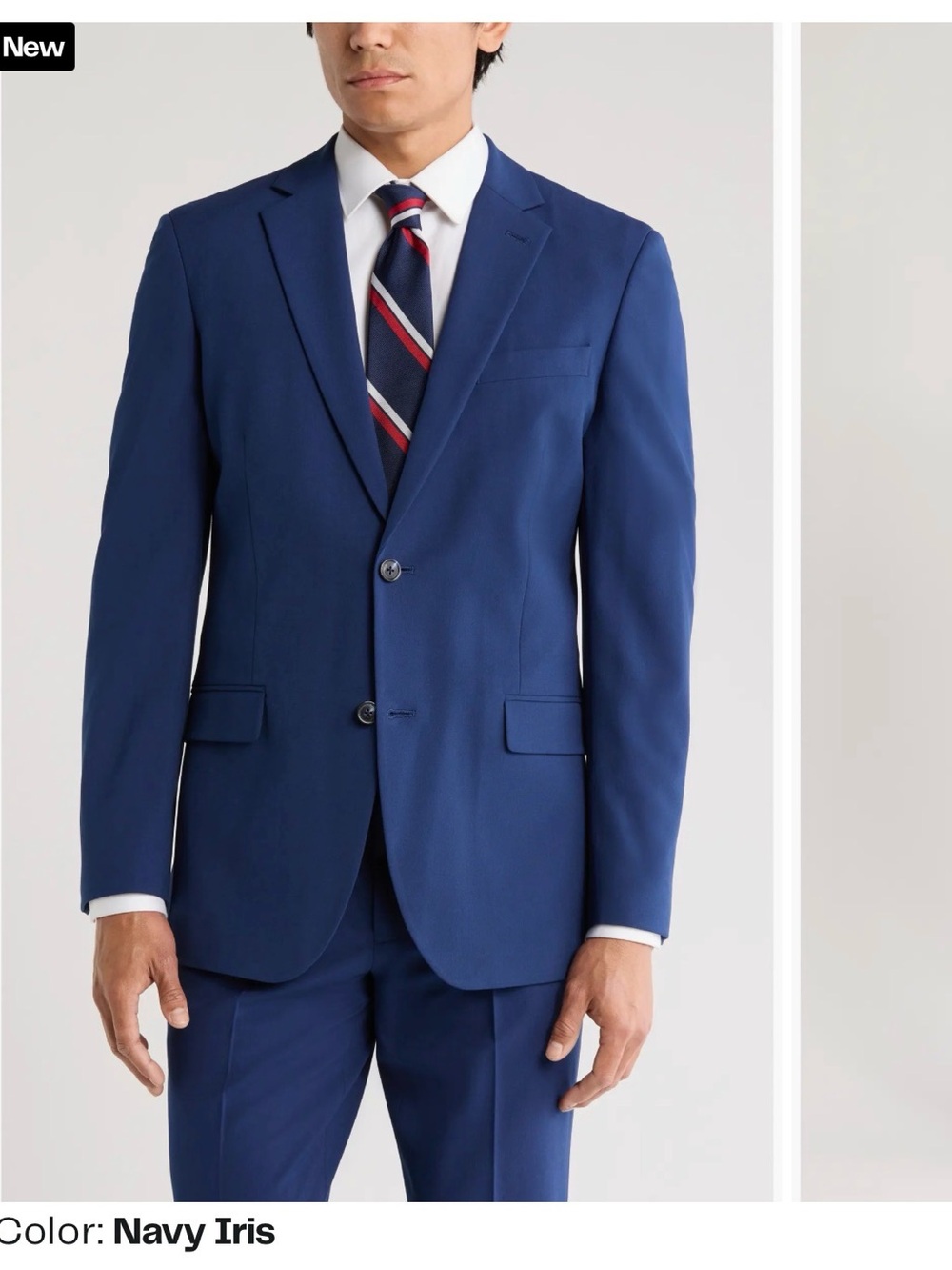 Nordstrom Navy Tris Two-Button Men's Suit Jacket
